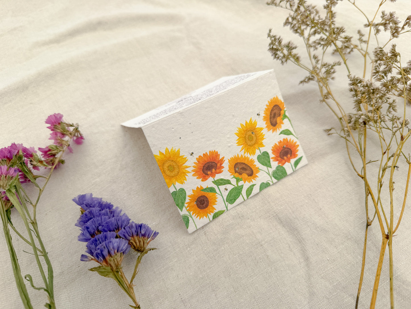Plantable Wedding Sunflower Place Cards