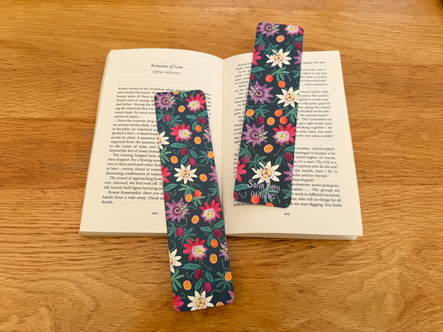 Passion flower bookmark