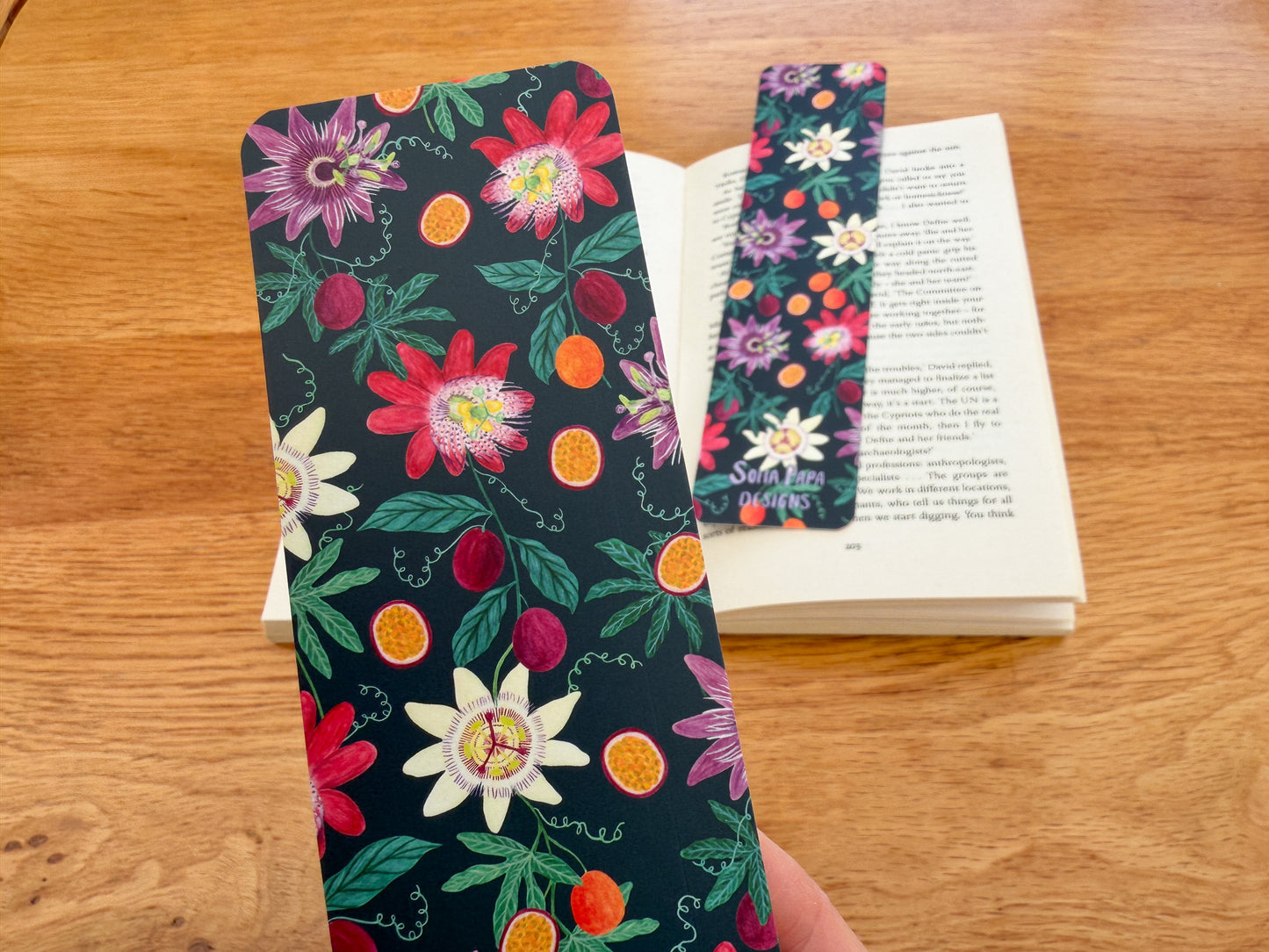 Passion flower bookmark