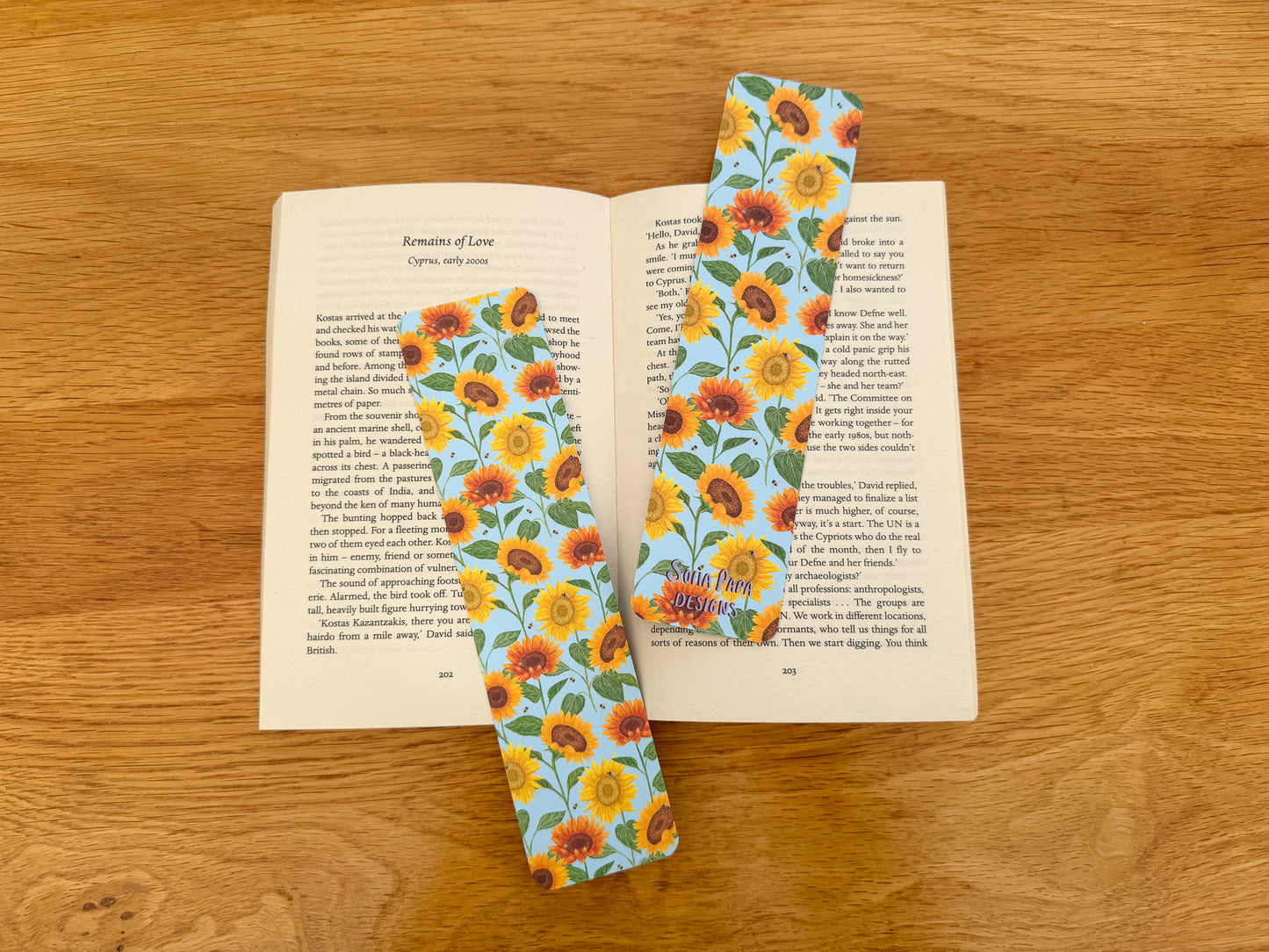 Sunflower bookmark