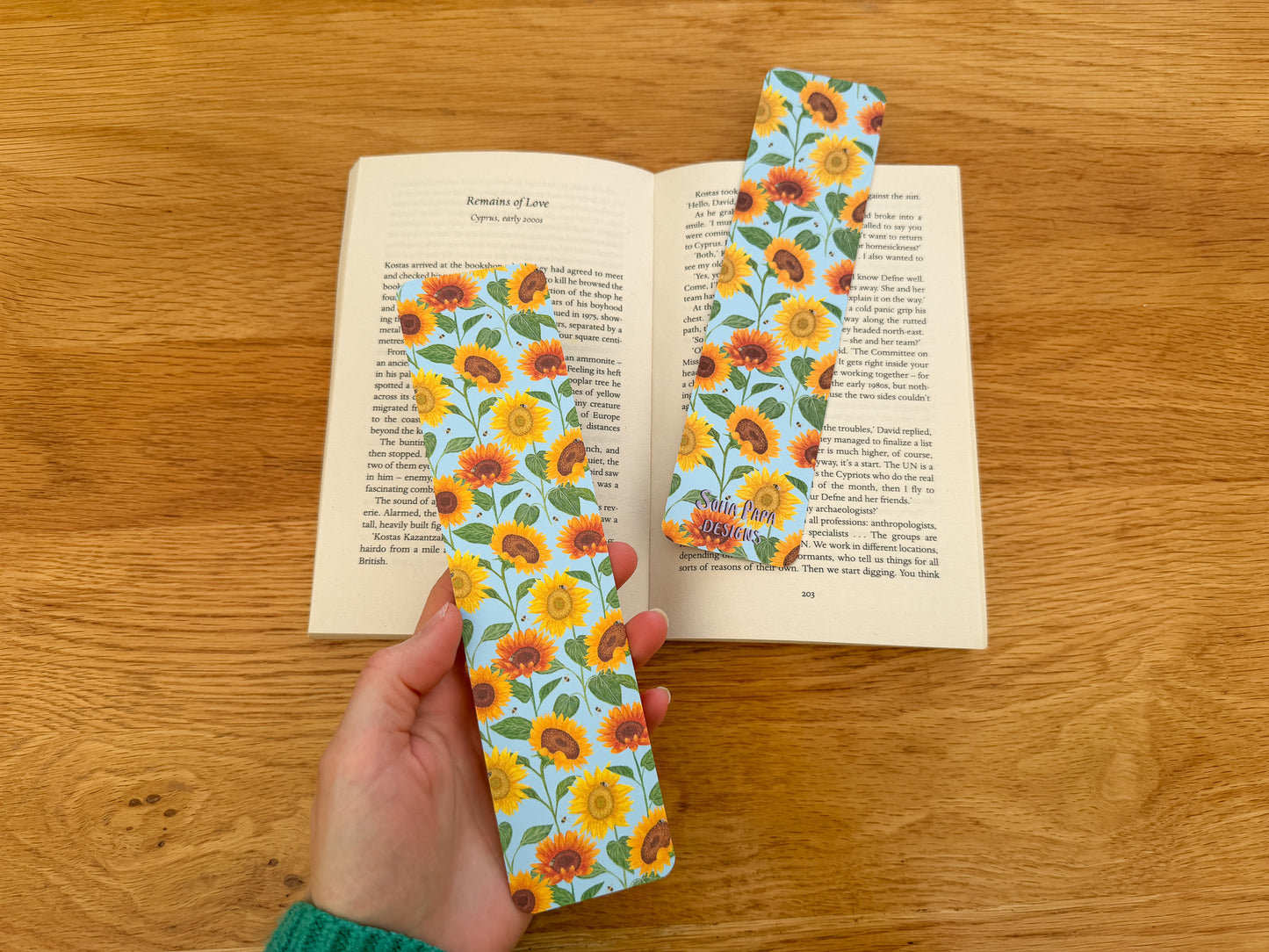 Sunflower bookmark