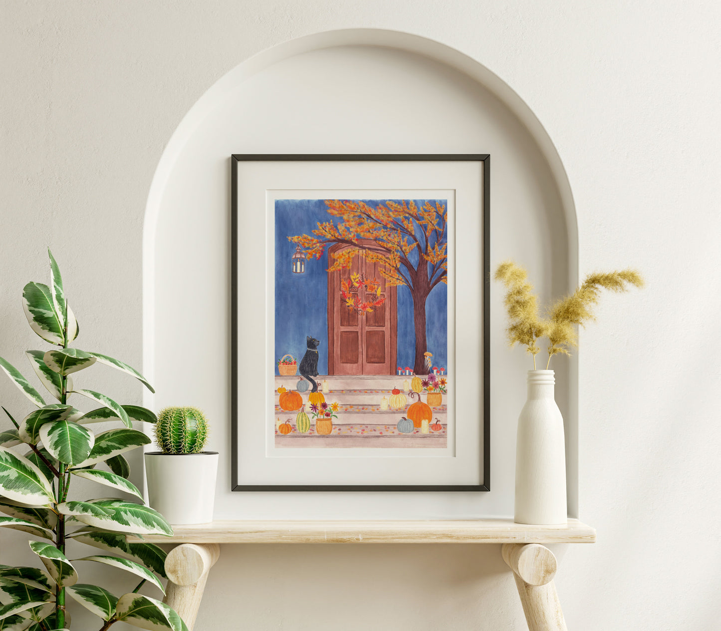 Autumn door print