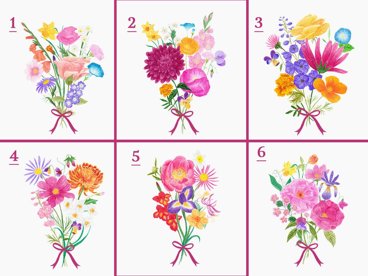 Personalised plantable Mother's day bouquet card - Sofia Papa Designs