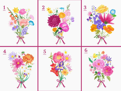 Personalised plantable Mother's day bouquet card - Sofia Papa Designs