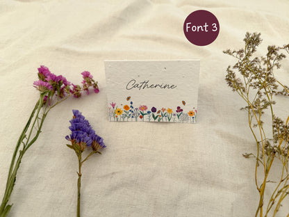 Plantable Wedding Floral Place Cards