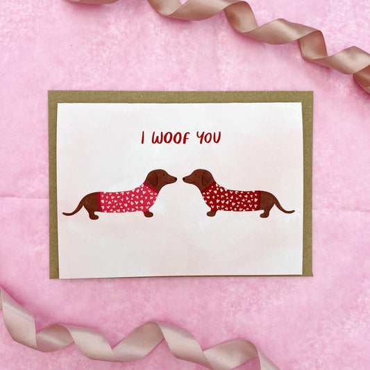 I woof you card - Sofia Papa Designs