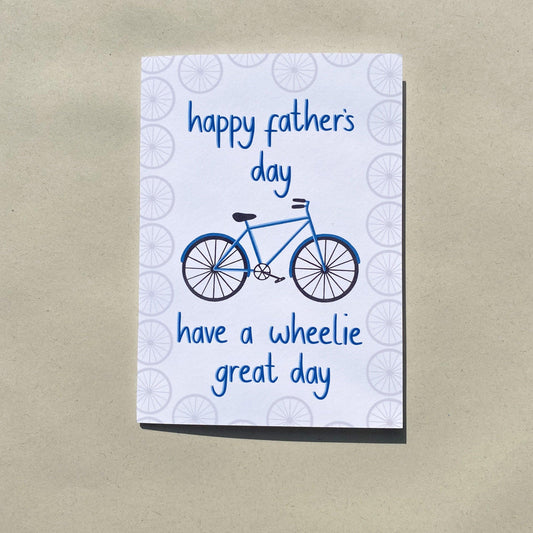 Happy Father's Day bike card - Sofia Papa Designs