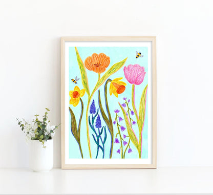 Spring flowers print - Sofia Papa Designs