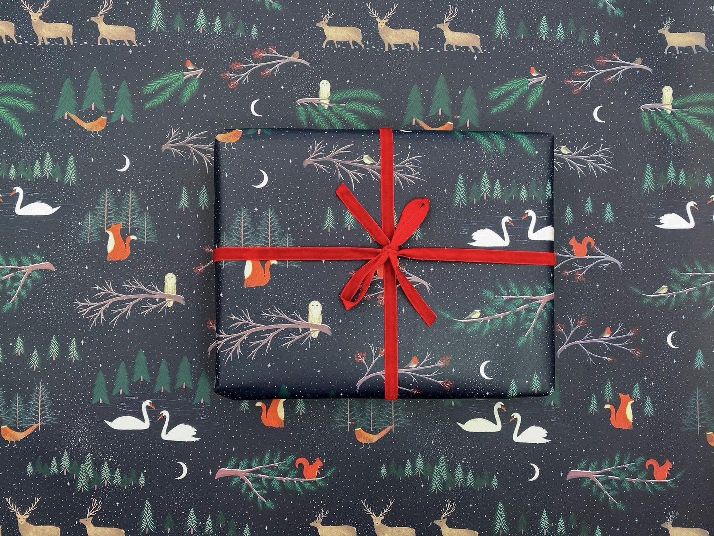 Christmas recyclable wrapping paper bundle 2 designs - Sofia Papa Designs