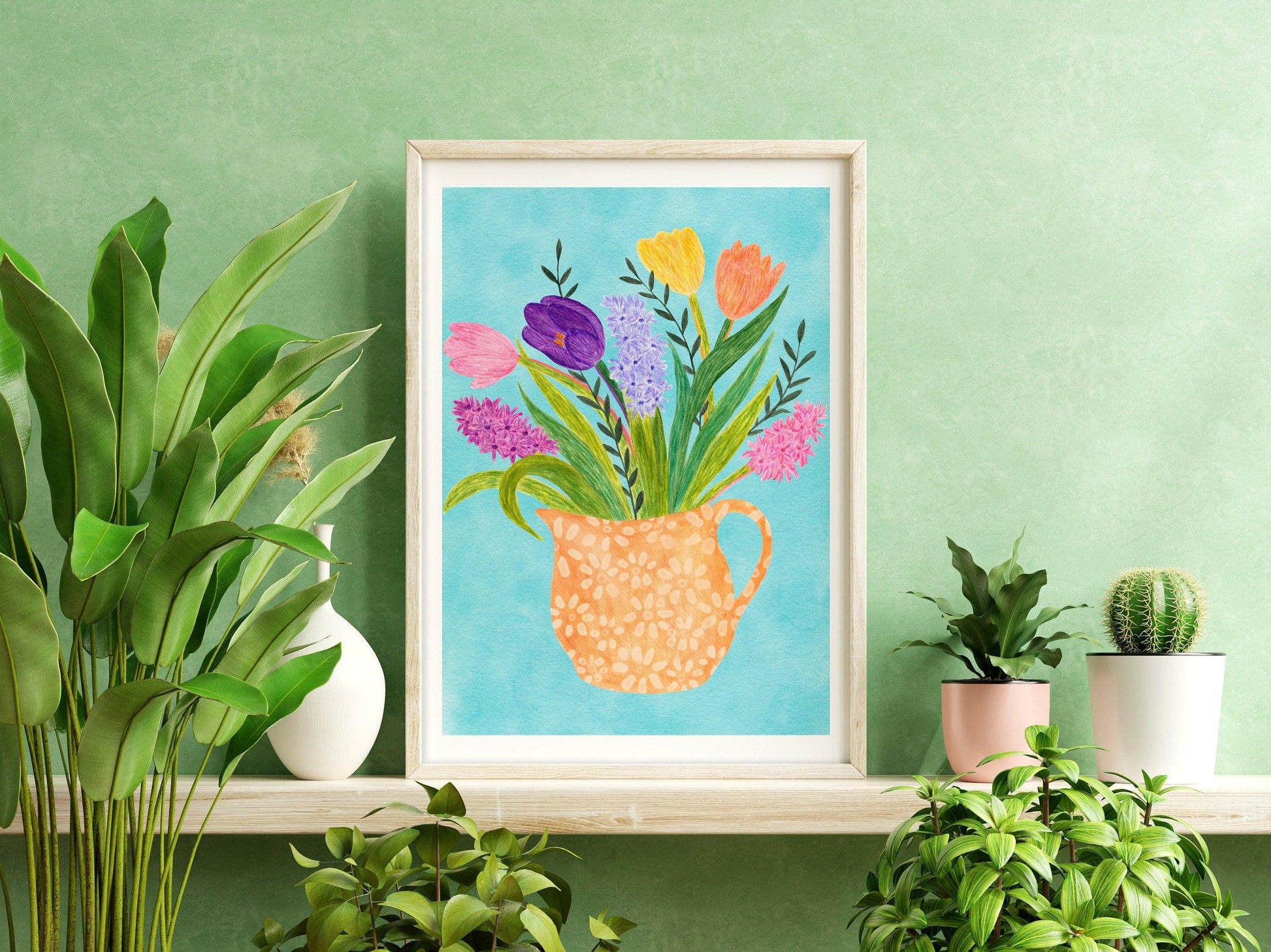 Bouquet of flowers art - Sofia Papa Designs
