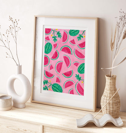 Watermelon art print - Sofia Papa Designs