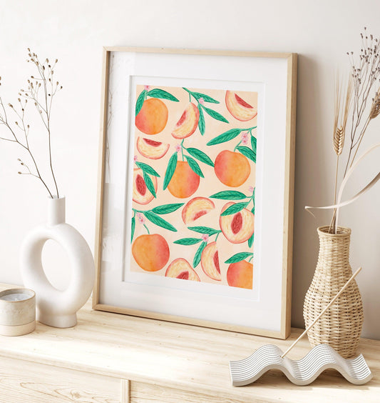 Peach art print - Sofia Papa Designs