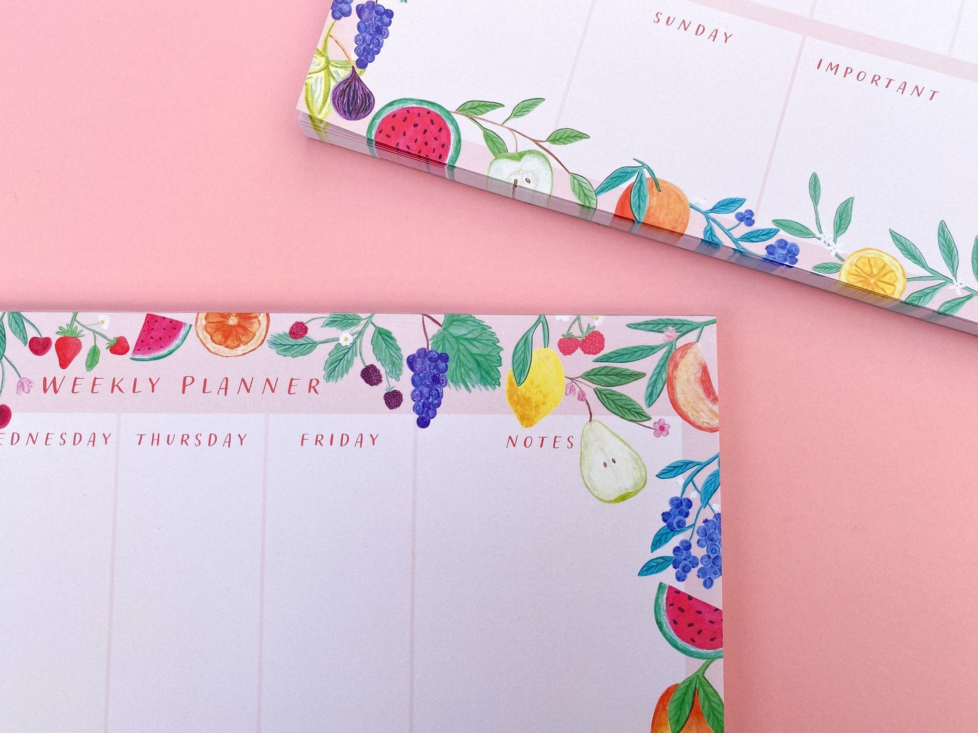Fruity A4 weekly planner pad - Sofia Papa Designs