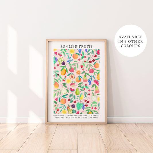 Summer fruits art print - Sofia Papa Designs