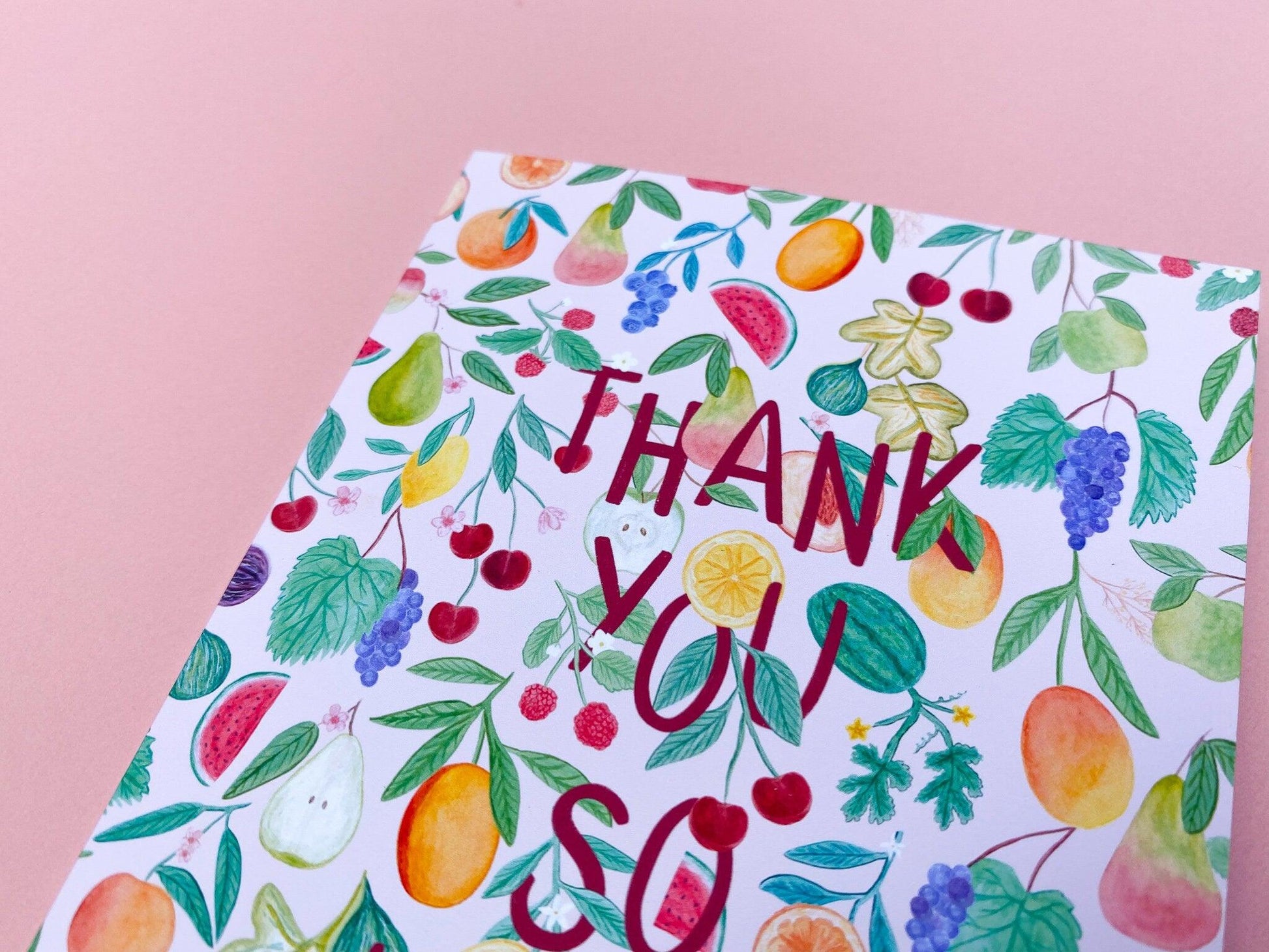 Thank You So Much greeting card - Sofia Papa Designs