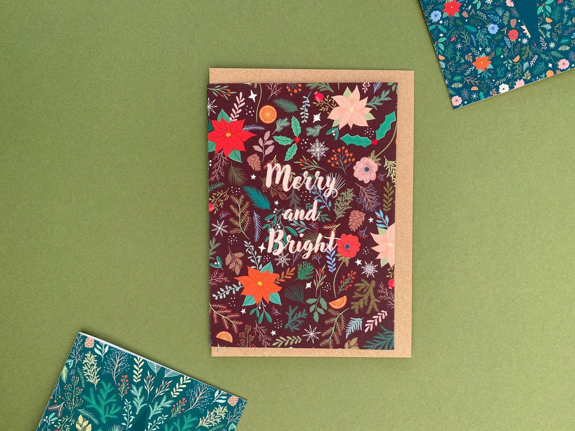 Merry and Bright christmas card - Sofia Papa Designs