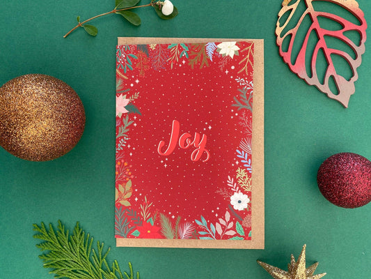Joy Christmas card - Sofia Papa Designs