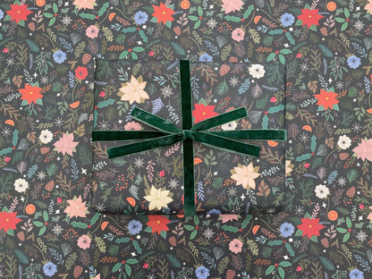 Christmas foliage recyclable wrapping paper - Sofia Papa Designs