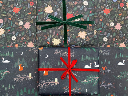 Christmas recyclable wrapping paper bundle 2 designs - Sofia Papa Designs