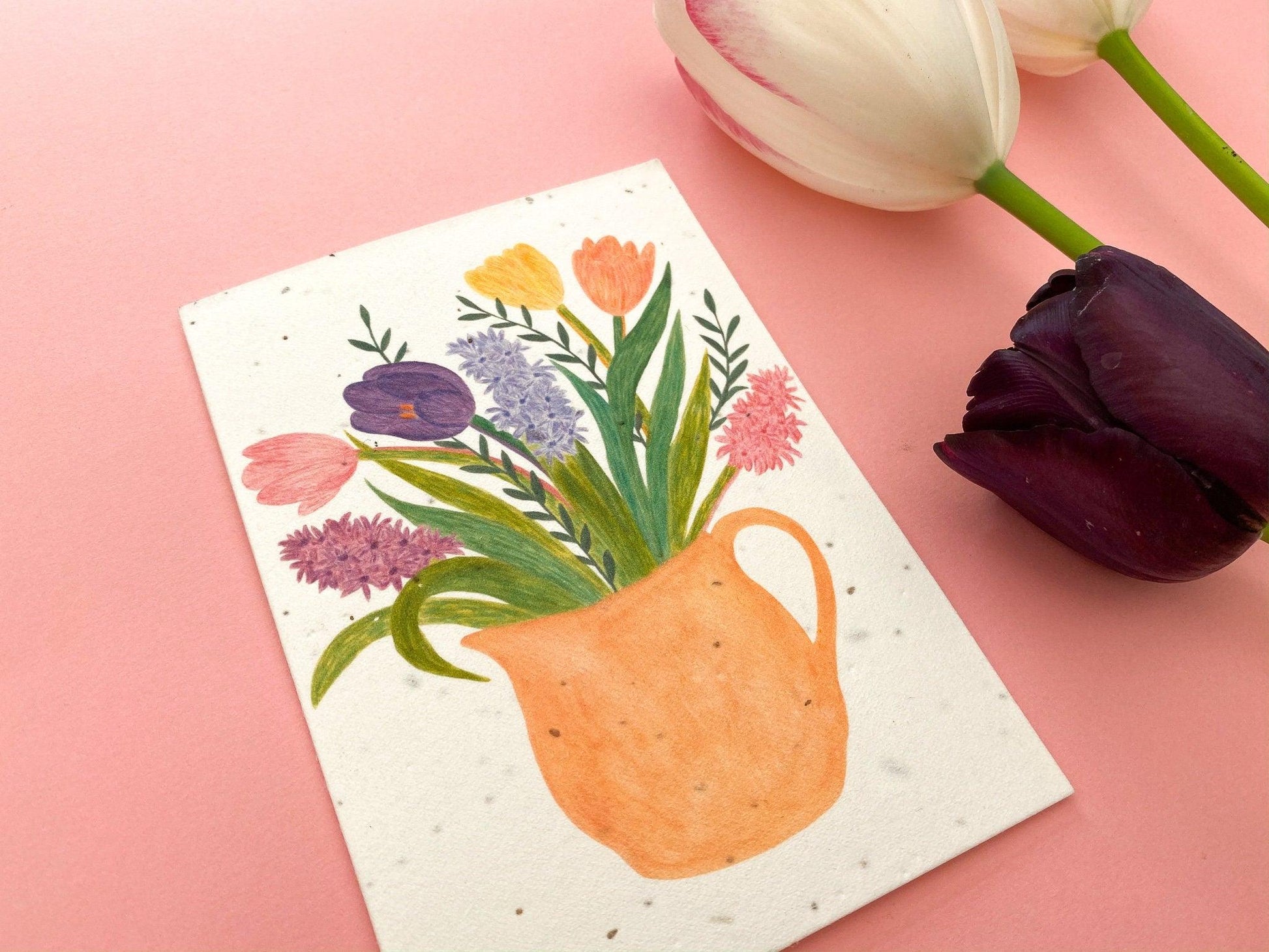 Plantable Spring flowers card - Sofia Papa Designs