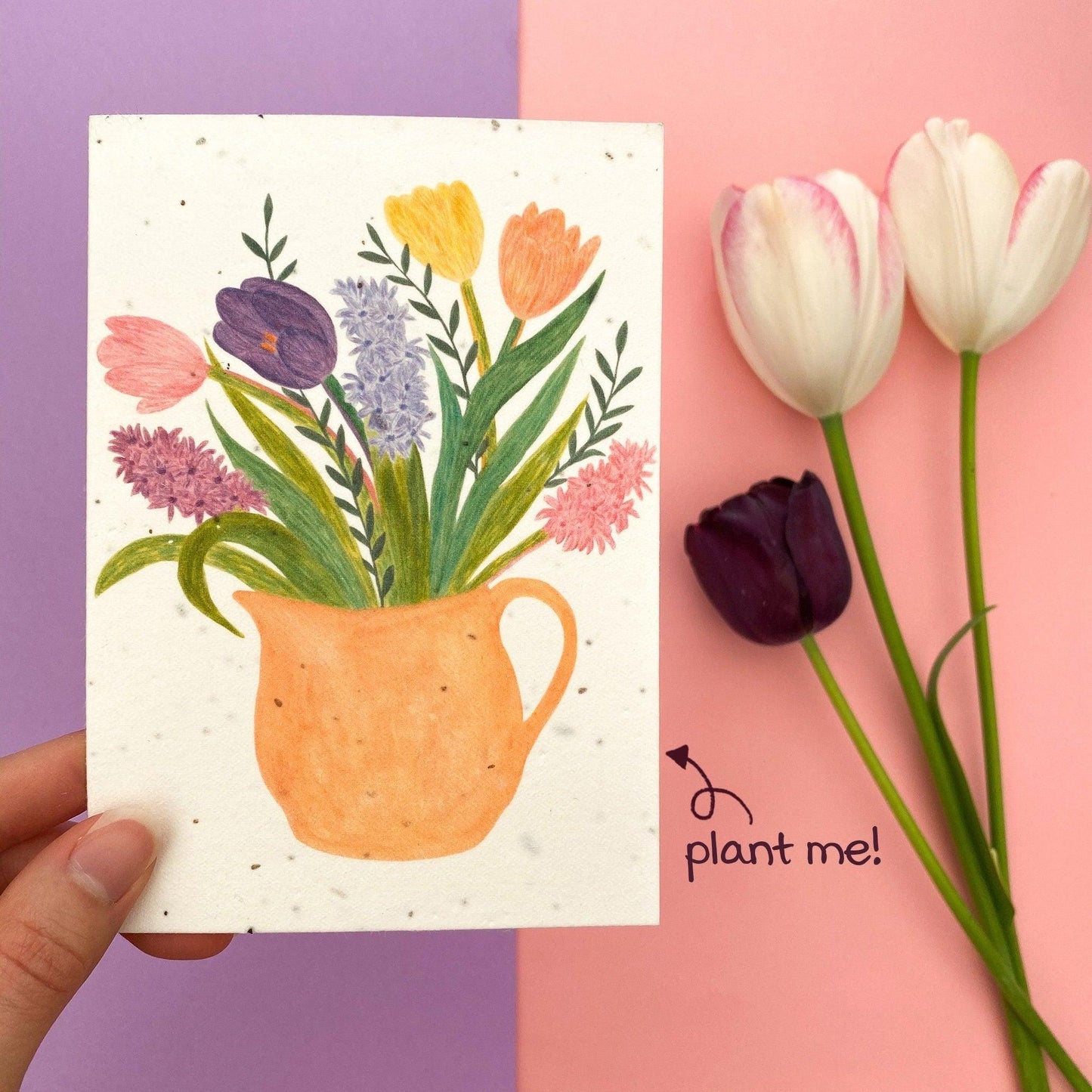 Plantable Spring flowers card - Sofia Papa Designs