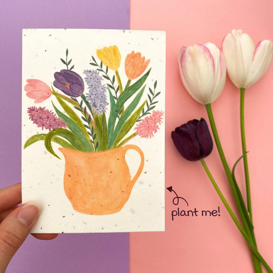 Plantable Spring flowers card - Sofia Papa Designs