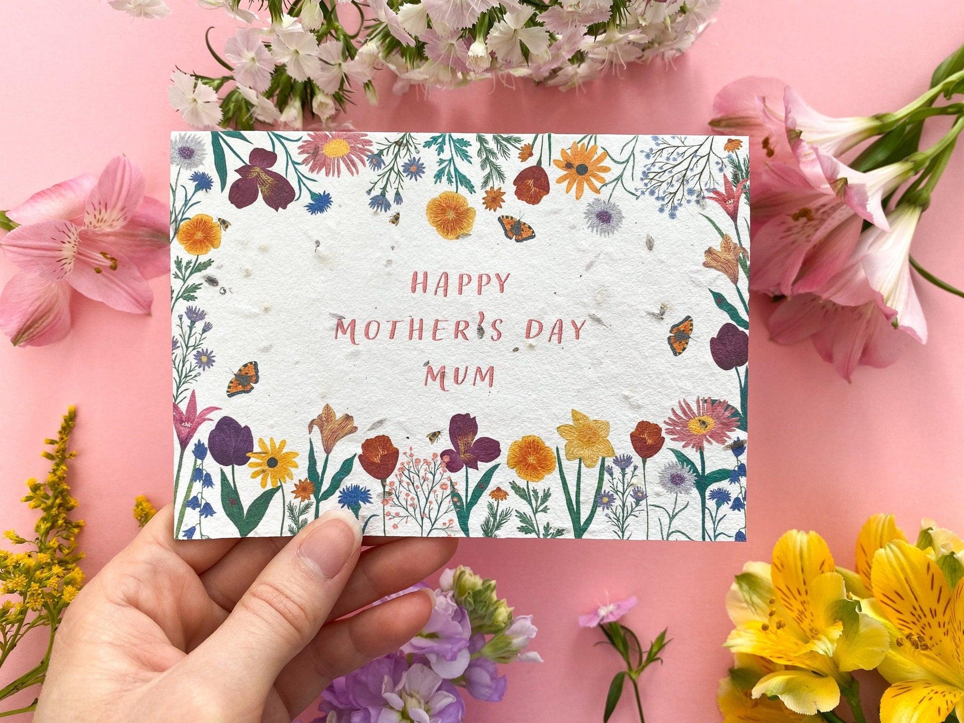 Personalised floral plantable Mother's day card - Sofia Papa Designs