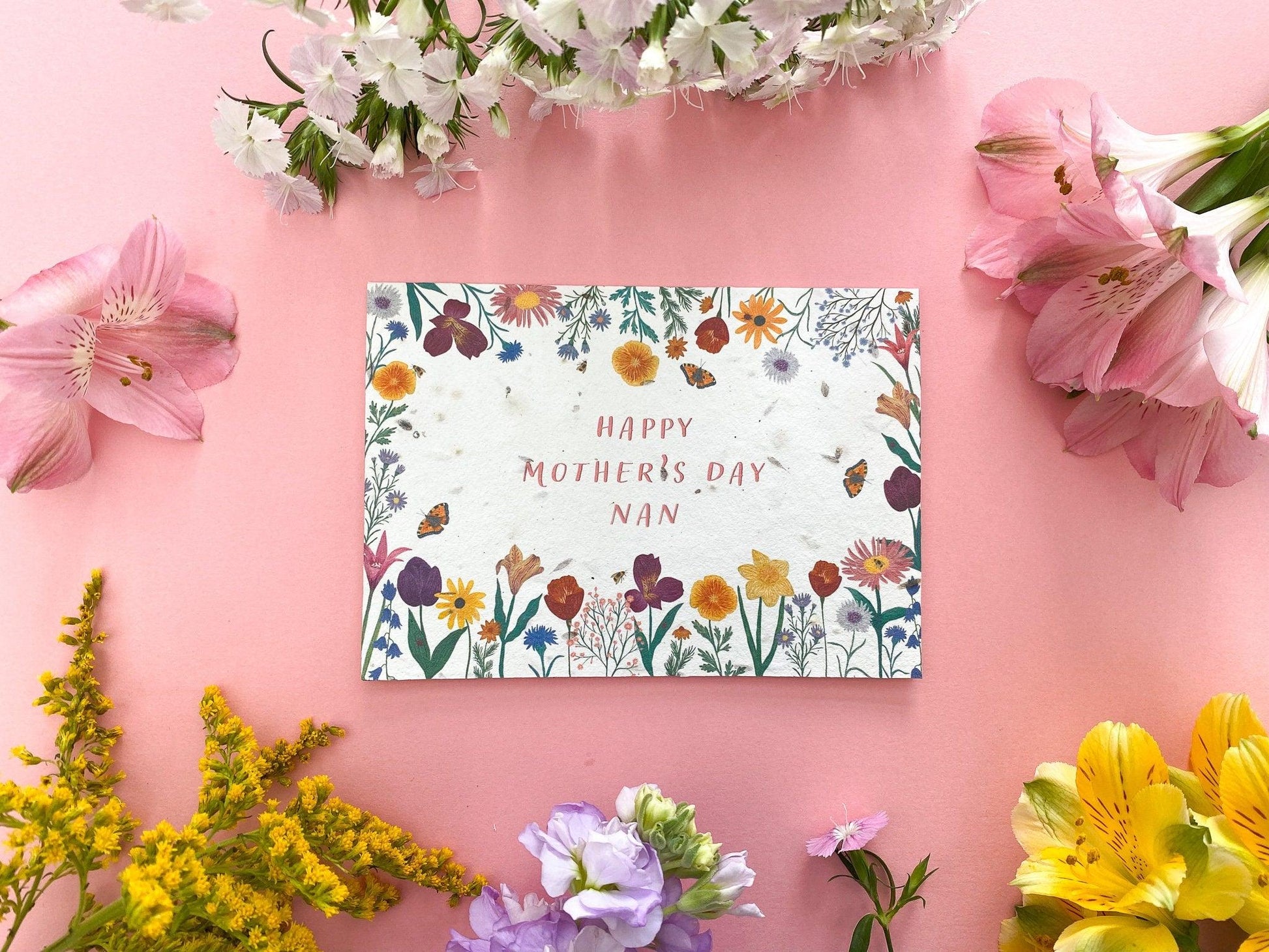 Personalised floral plantable Mother's day card - Sofia Papa Designs