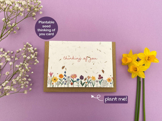 Plantable thinking of you card - Sofia Papa Designs
