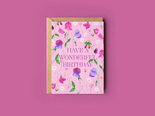 Have a wonderful birthday greeting card - Sofia Papa Designs