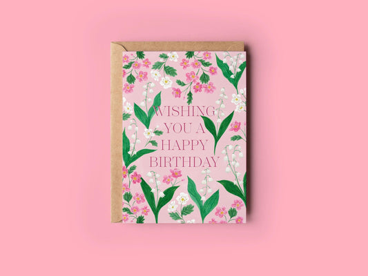 Wishing you a happy birthday greeting card - Sofia Papa Designs