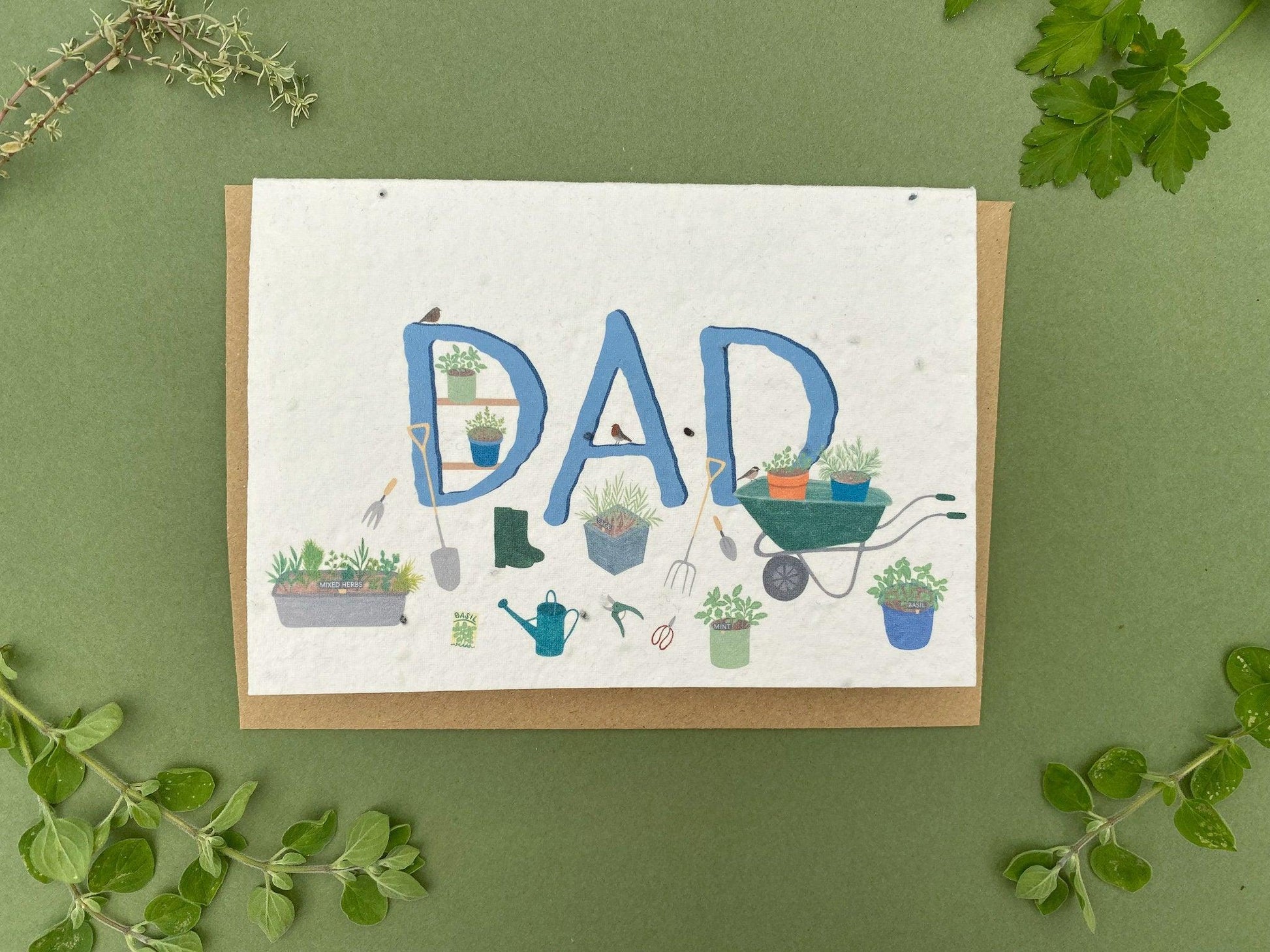 Plantable Father's day card - Sofia Papa Designs