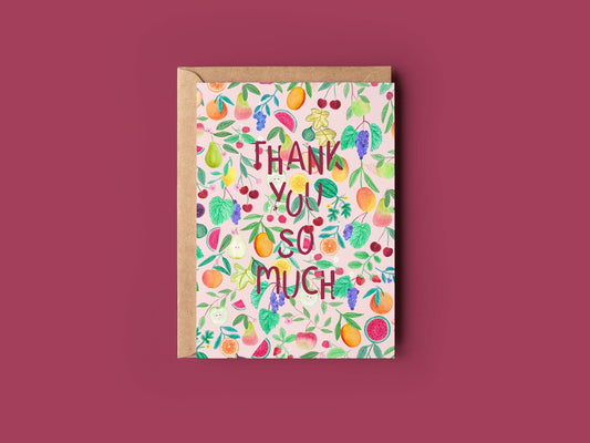 Thank You So Much greeting card - Sofia Papa Designs