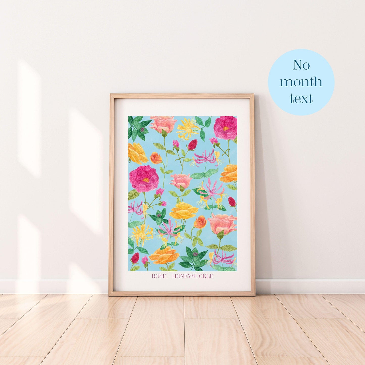 Personalised June birth flowers art print - Sofia Papa Designs