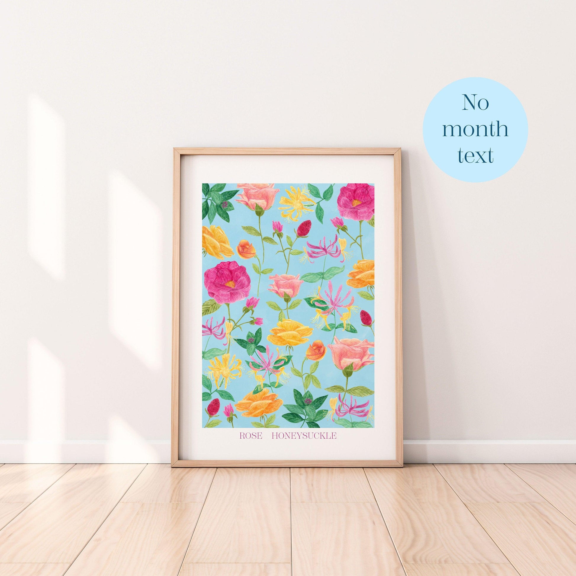 Personalised June birth flowers art print - Sofia Papa Designs
