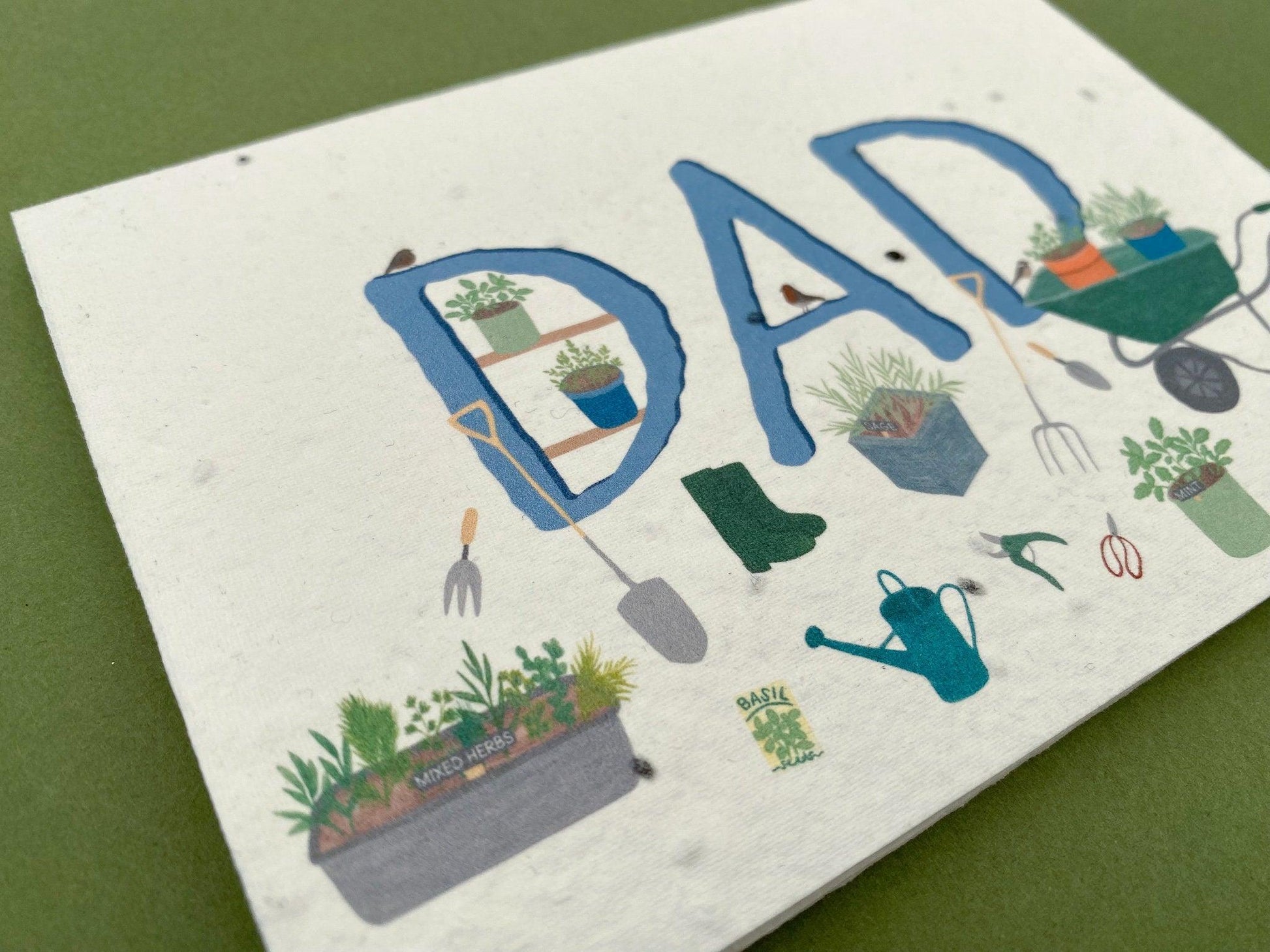 Plantable Father's day card - Sofia Papa Designs
