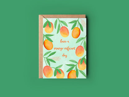 Have a mango-nificent day greeting card - Sofia Papa Designs