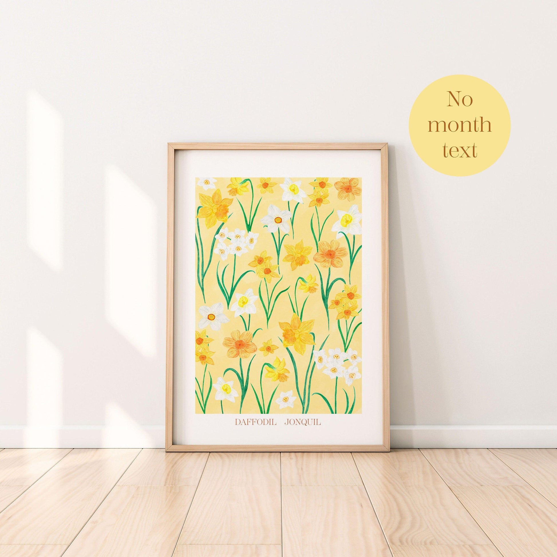 Personalised March birth flowers art print - Sofia Papa Designs