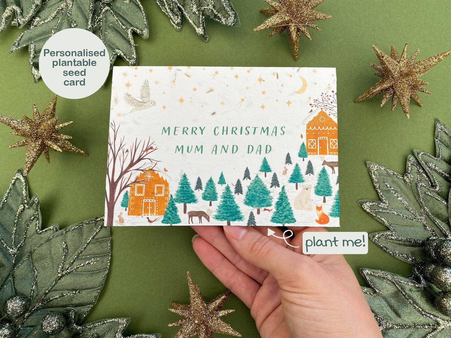 Personalised plantable Christmas card - Sofia Papa Designs