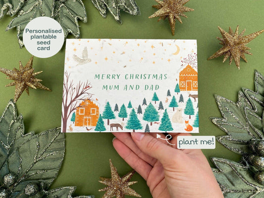 Personalised plantable Christmas card - Sofia Papa Designs
