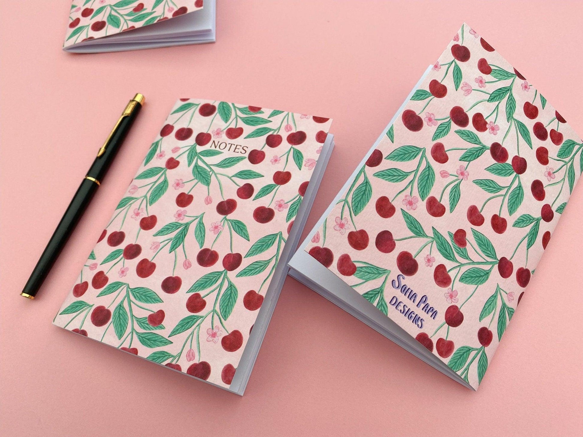 Cherry A6 Notebook - Sofia Papa Designs