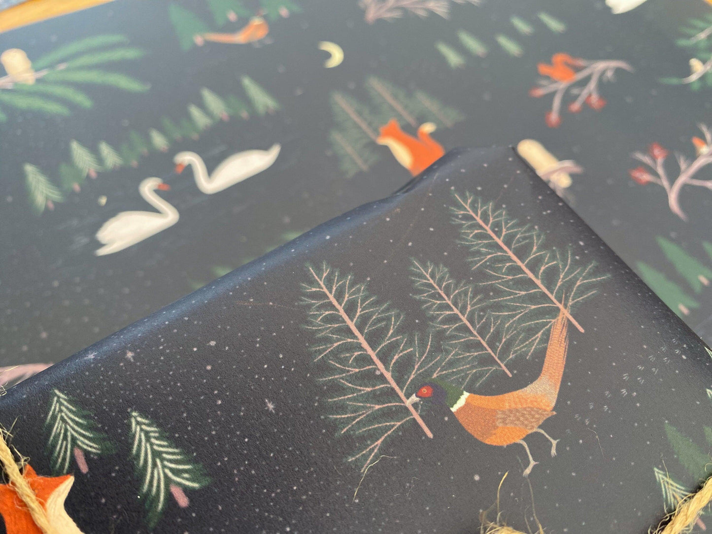 *SECONDS* Christmas woodland wrapping paper - Sofia Papa Designs