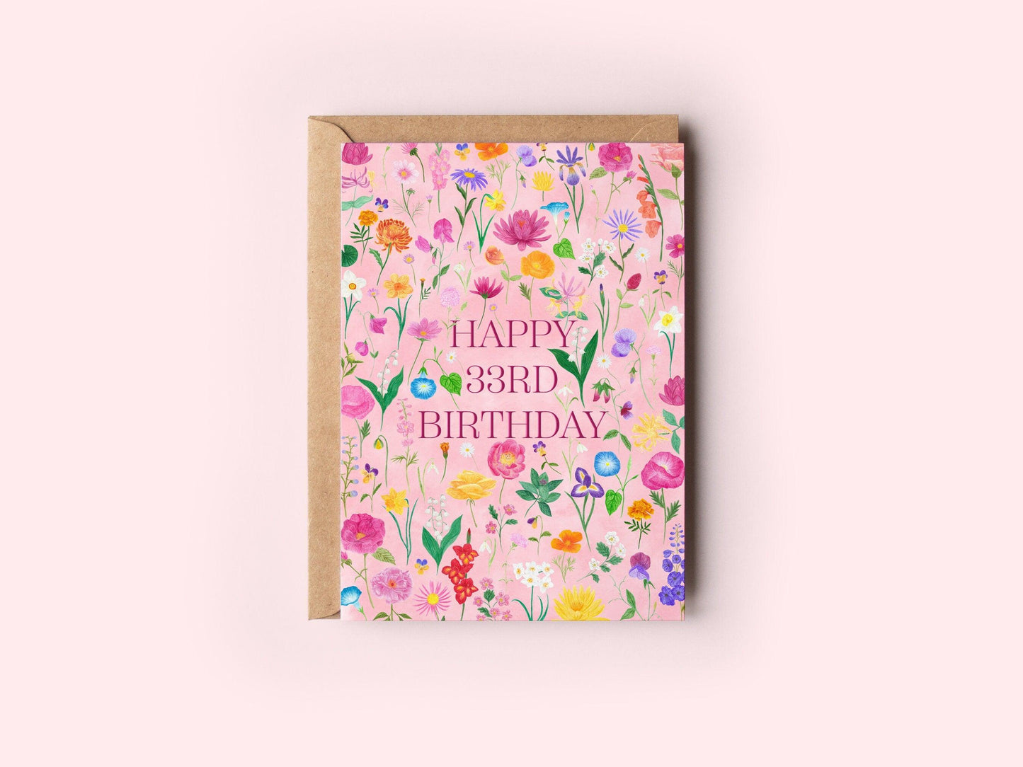 Any age birthday card - Sofia Papa Designs