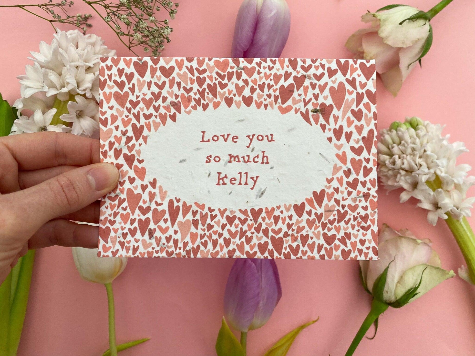 Personalised plantable Love card - Sofia Papa Designs