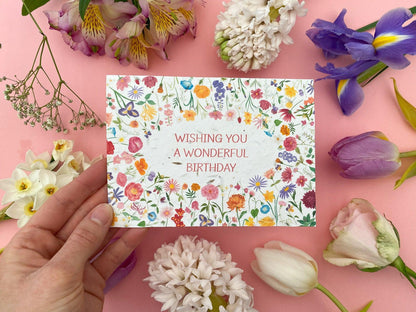Personalised plantable floral card - Sofia Papa Designs