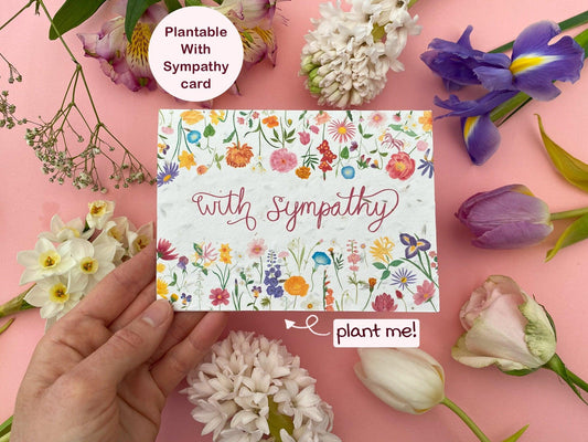 Plantable With Sympathy card - Sofia Papa Designs
