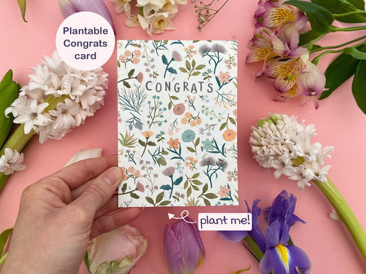 Plantable Congrats card - Sofia Papa Designs