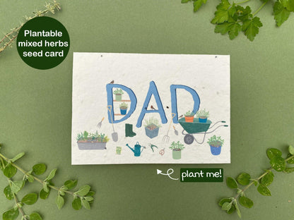 Plantable Father's day card - Sofia Papa Designs
