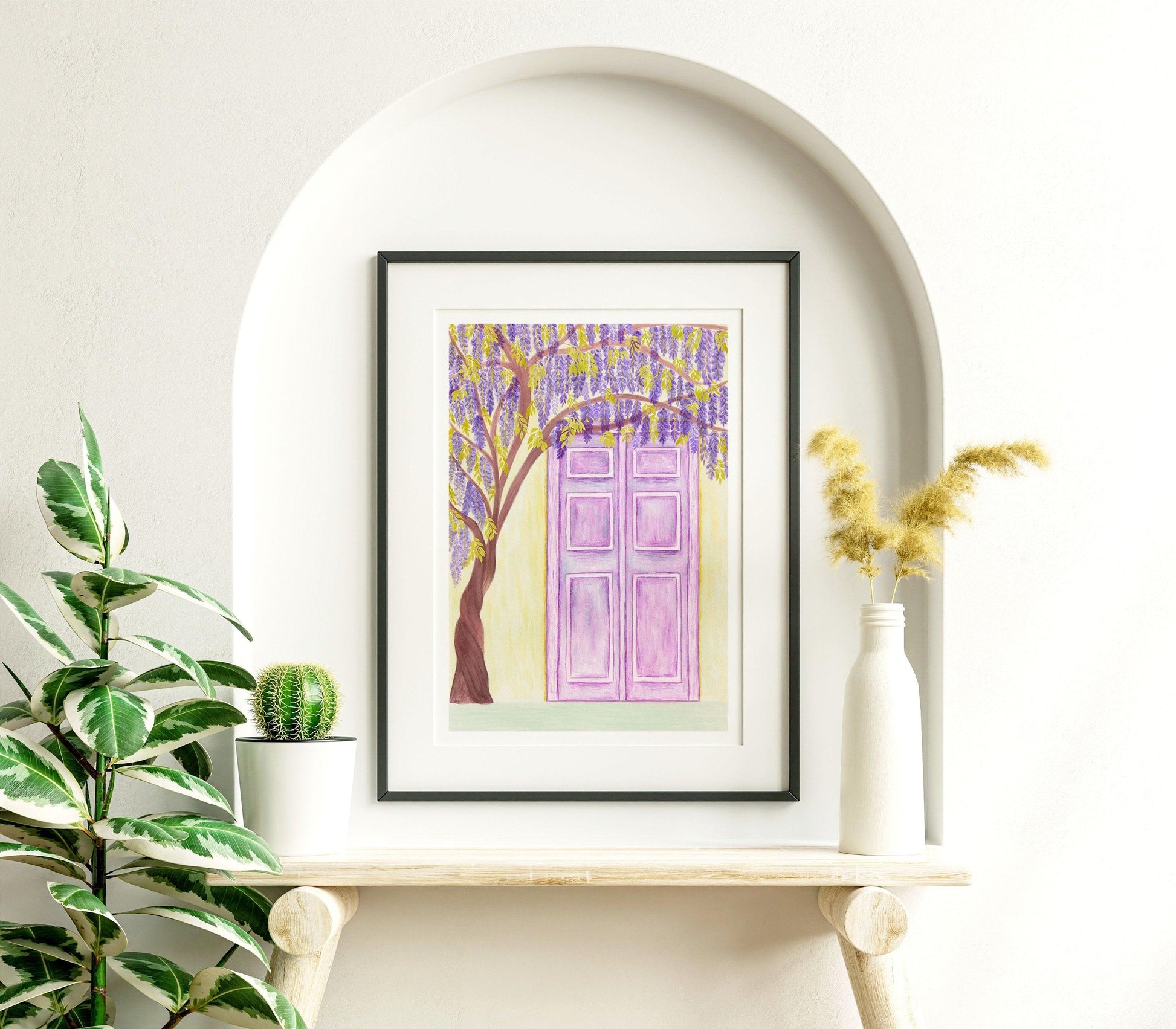 Wisteria purple door print - Sofia Papa Designs