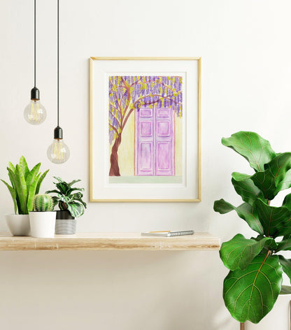 Wisteria purple door print - Sofia Papa Designs